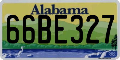 AL license plate 66BE327
