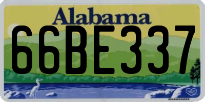 AL license plate 66BE337