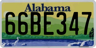 AL license plate 66BE347