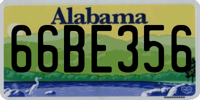 AL license plate 66BE356