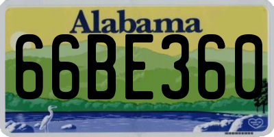 AL license plate 66BE360