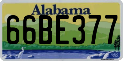 AL license plate 66BE377