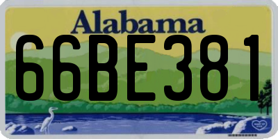 AL license plate 66BE381