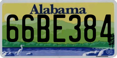 AL license plate 66BE384
