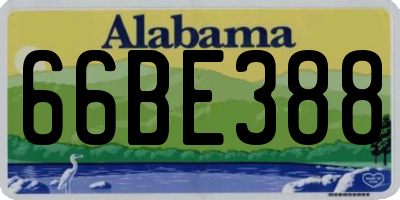 AL license plate 66BE388