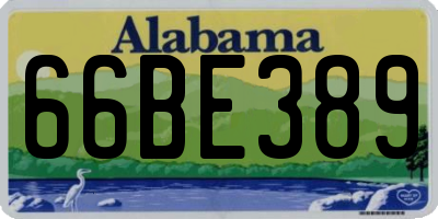 AL license plate 66BE389
