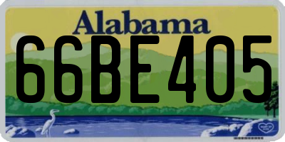 AL license plate 66BE405