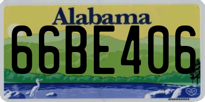 AL license plate 66BE406