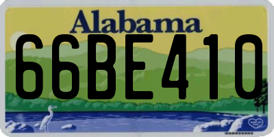 AL license plate 66BE410