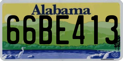 AL license plate 66BE413