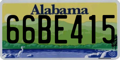 AL license plate 66BE415