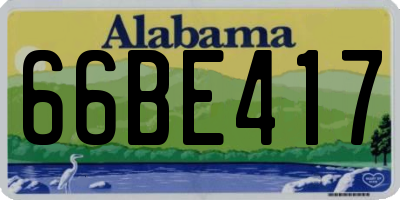 AL license plate 66BE417