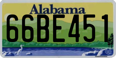 AL license plate 66BE451