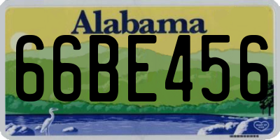 AL license plate 66BE456