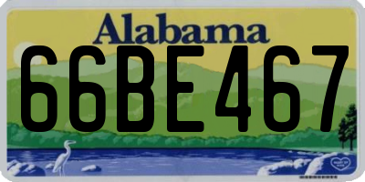 AL license plate 66BE467