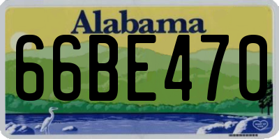 AL license plate 66BE470