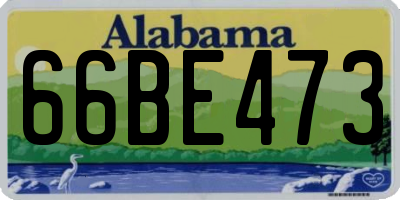 AL license plate 66BE473