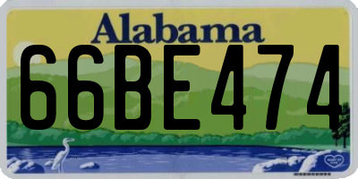 AL license plate 66BE474