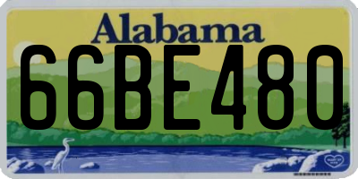 AL license plate 66BE480