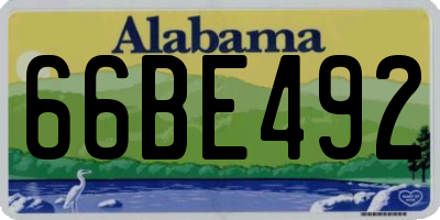 AL license plate 66BE492