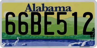 AL license plate 66BE512