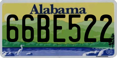AL license plate 66BE522