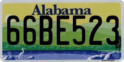 AL license plate 66BE523
