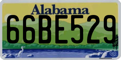 AL license plate 66BE529