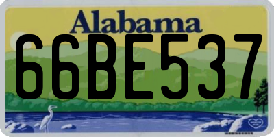 AL license plate 66BE537