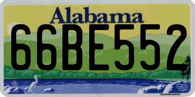 AL license plate 66BE552