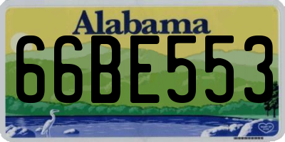 AL license plate 66BE553