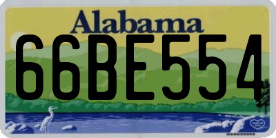 AL license plate 66BE554