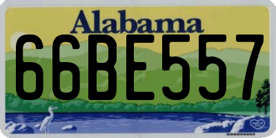 AL license plate 66BE557