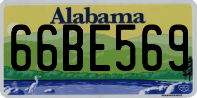 AL license plate 66BE569