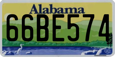 AL license plate 66BE574