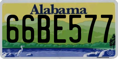AL license plate 66BE577