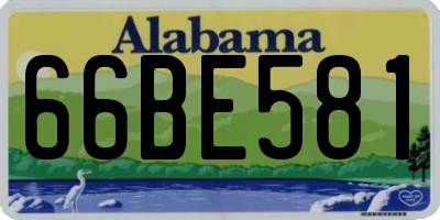AL license plate 66BE581