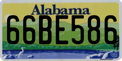 AL license plate 66BE586