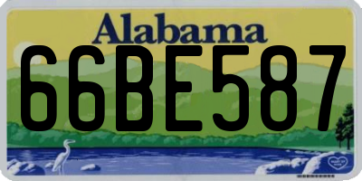 AL license plate 66BE587