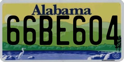 AL license plate 66BE604