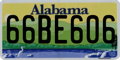 AL license plate 66BE606