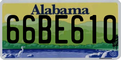 AL license plate 66BE610