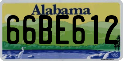 AL license plate 66BE612