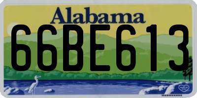 AL license plate 66BE613