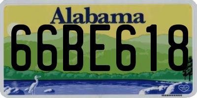 AL license plate 66BE618