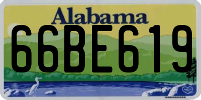AL license plate 66BE619