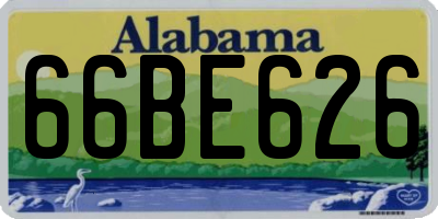 AL license plate 66BE626