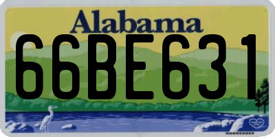 AL license plate 66BE631