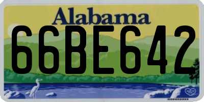AL license plate 66BE642