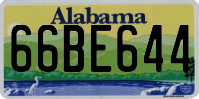 AL license plate 66BE644